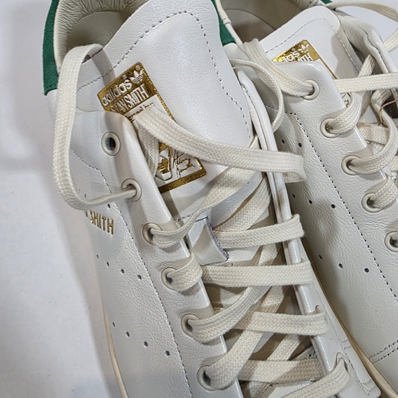 Adidas White Sneakers with Green and Gold Highlights - Picture 2 of 7